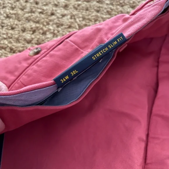 Polo Ralph Lauren 36 x 30 Nantucket Red Stretch Slim Fit Chino Pants NWT! - Picture 4 of 6